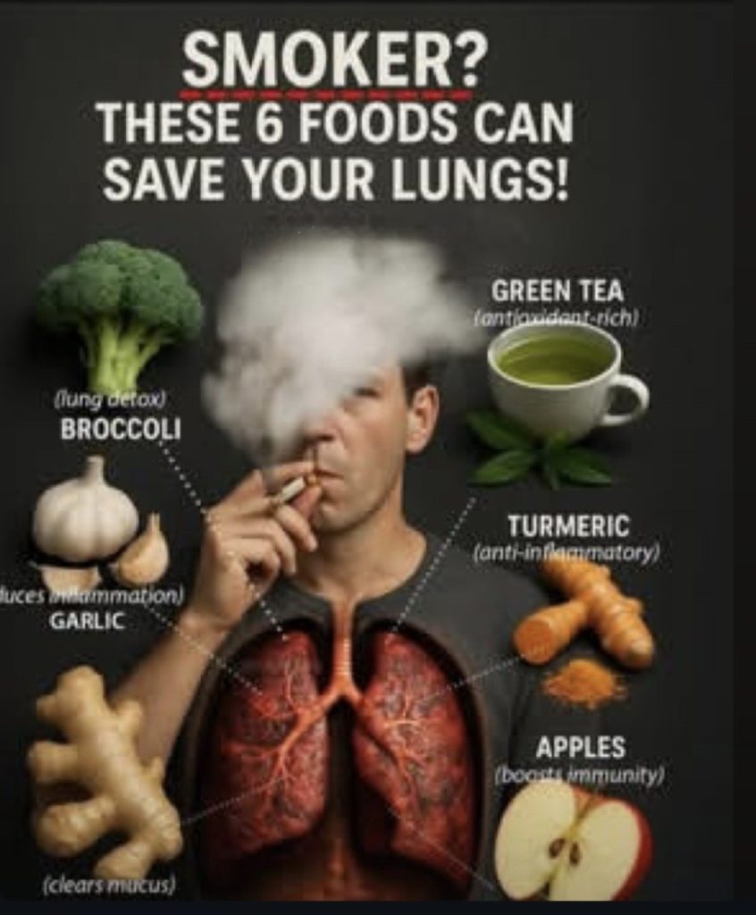 آیا مصرف روزانه چای سبز ، کلم بروکلی ، زردچوبه ، سیر ، سیب و زنجبيل واقعاً می‌توانند ریه‌ های سیگاری‌ ها را نجات دهند؟ بررسی شواهد و واقعیت‌ها !
